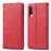 Capa PU estilo retro com titular do cartão vermelho para Samsung Galaxy A50_0