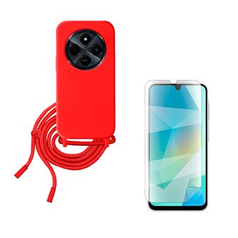 Capa Silicone Hands-Free + Película ClearGel CapaSmart para Samsung Galaxy A16 | Vermelho - 1
