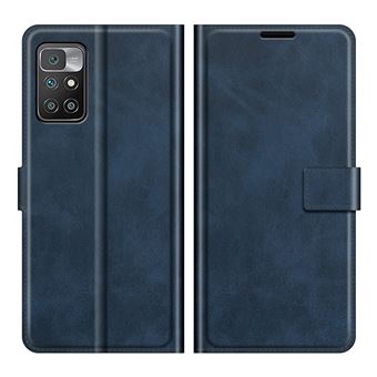 Capa PU + TPU fecho Magnético flip com fundo Azul para Xiaomi Redmi 10/Redmi 10 Prime - 1