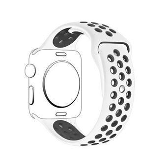 Bracelete de Silicone Gift4Me para Apple Watch Series 9 - 41mm - Branco / Preto - 1
