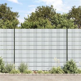 Telas privacidade para jardim vidaXL | 10 Peças | 252,5x19 cm | PVC cinza claro - 1