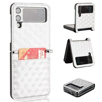 Capa magunivers e TPU + PU padrão de diamante com suporte para cartão dinheiro para Samsung Galaxy Z Flip3 5G - 1