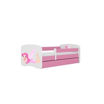 Cama 180 x 80 cm Kocot Kids com gaveta e colchão BabyDreams Fairy com asas Pink - 1