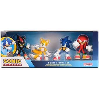 Conjunto 4 Figuras de Brincar Comansi | Sonic, Shadow, Knuckles & Tails - 1
