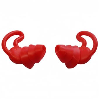 Tampões de Silicone para os Ouvidos BAYKAR | Antirruído | Impermeáveis QT02 | Vermelho - 1