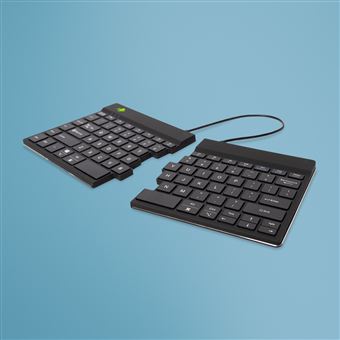 Teclado Wireless R-Go Tools Teclado ergonómico R-Go Split Break com software de pausa, teclado ergonómico dividido, QWERTY (US), bluetooth, preto | Idioma: Inglês US | Preto - 1