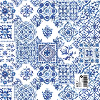 Resma de Papel Vintage Ambar Azulejo C80/018 | 25 Folhas - 1