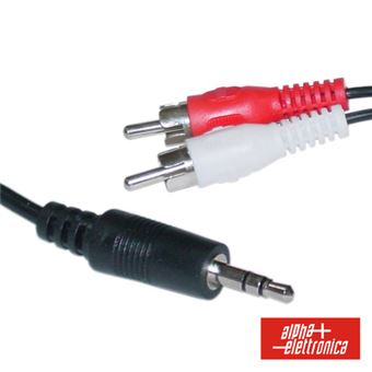 Cabo Jack Alpha-Elettronica 3.5Mm Macho St / 2-Rca Macho 5M - 1