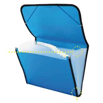 Pasta A4 Plus Classificadora 12 Separadores em Plástico - Turquesa - 1