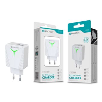 Carregador de Viagem Novoteck C-006 | 2.4A | 2 USB - 1