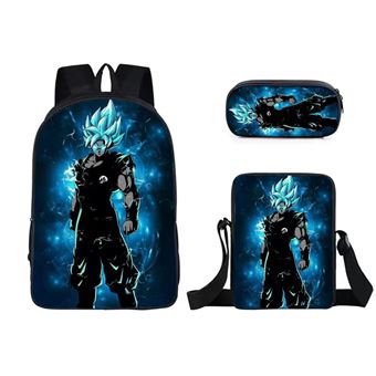 Mochila Escolar Infantil DreamWorks | Dragon Ball | 3 Peças | Azul 3632 - 1