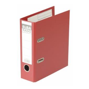 Elba Lever Arch File Rado Plast, 75 mm, for A5 Portrait, PVC Red Vermelho - 1
