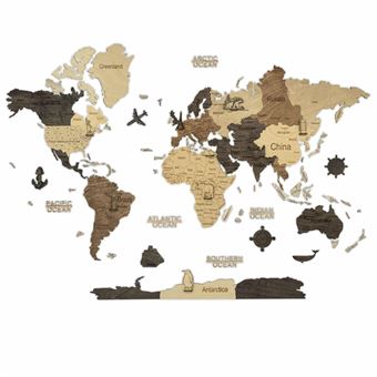 Mapa Mundo 2D Creatifwood | Madeira | M - 1