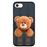Capa Hapdey para iPhone 7 - 8 Design Urso de Peluche em Silicone Flexível e TPU Preto_0