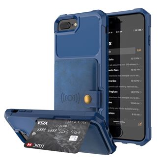 Capa Magunivers PU revestido com folha built-in azul para Apple iPhone 8 Plus/7 Plus/6s Plus/6 Plus 4.7 inch