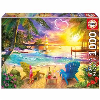 Puzzle Educa | 1000 Peças | Praia do Amor - 1