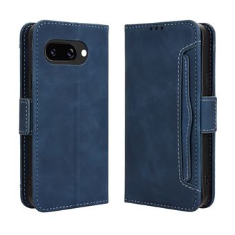 Capa FOXDOCK Protetora para Google Pixel 9A | Suporte e Flip de couro PU | À Prova de Choque | Azul - 1