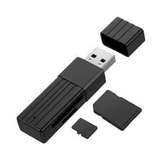 Leitor Cartões de Memória NEDISDERTIS | USB 2.0 SD/MicroSD | Preto - 1