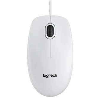 Rato com Fios Logitech B100 Optical Usb Mouse f/ Bus | 800 DPI | Branco - 1