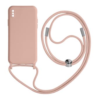 Capa Cordão Avizar Para Iphone Xs Max | Bracelete Semi-Rígido | 80Cm - Rosa - 1
