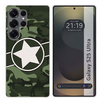 Capa TUMUNDOSMARTPHONE de silicone para Samsung Galaxy S25 Ultra 5G Camuflagem Design 01 Desenhos - 1