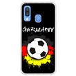 Capa Hapdey para Samsung Galaxy A40 2019 Design Bola de Futebol e Cores da Alemanha em Silicone Flexível e TPU