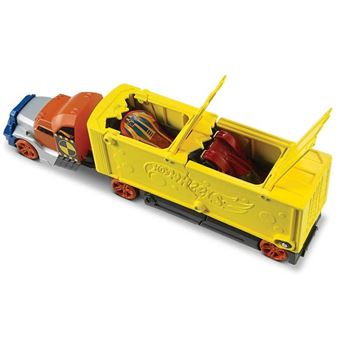 Brinquedo sobre rodas Hot Wheels Super Stunt-Transporter | Azul, Vermelho, Prateado, Amarelo - 1