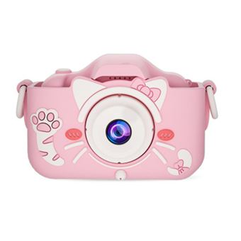 Máquina Fotográfica para Crianças CO-Phénix X5S Full HD | Gato Rosa | 32G | 600 mAh - 1