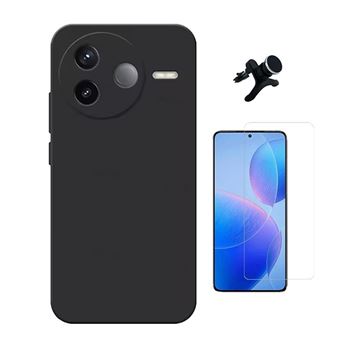 Kit Vidro Temperado Cleargorilasglass + Capa Proteção Silicone + Suporte Reforçado de Carro GIFT4ME para Xiaomi Poco F7 Ultra | Preto - 1