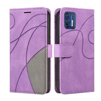 Capa Flip FLOODKING para Samsung Galaxy Motorola MOTO G9 Plus | Couro | Porta-Cartões | Roxo - 1