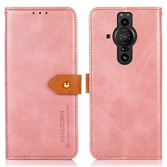 Capa magunivers PU fecho magnético dourado com apoio ouro rosa para Sony Xperia Pro-I - 1