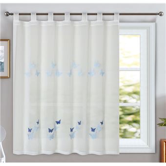 Cortina de cozinha BOD HOME | borboleta azul | 100x140cm  | individual - 1