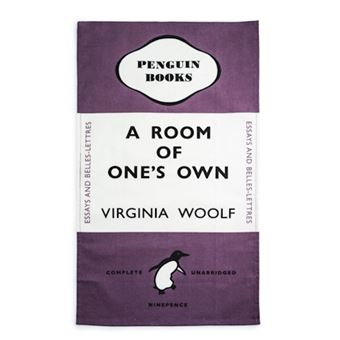 A Room Of Ones Own Tea Towel Purple - 1