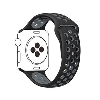 Bracelete de Silicone Gift4Me para Apple Watch Series 9 - 41mm - Preto / Cinza - 1
