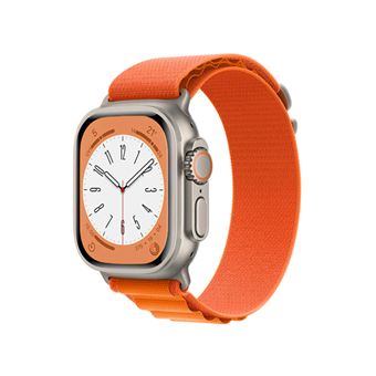 Bracelete Phonecare NylonSense Alpine M (Pulso de 145mm a 190mm) para Apple Watch Series 8 - 45mm - Laranja - 1