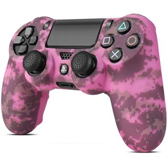 Capa HSMY Silicone Anti-Queda para Comando PS4/Slim/Pro - Rosa - 1
