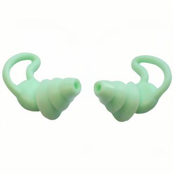 Tampões de Silicone para os Ouvidos BAYKAR | Antirruído | Impermeáveis QT02 | Verde - 1
