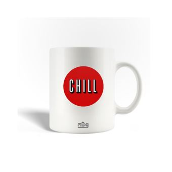 Caneca Maniacase Poster CHILL Style Red with Shadow - 1