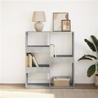 Estante/divisória vidaXL | 100x33x115 cm | cor cinzento cimento - 1