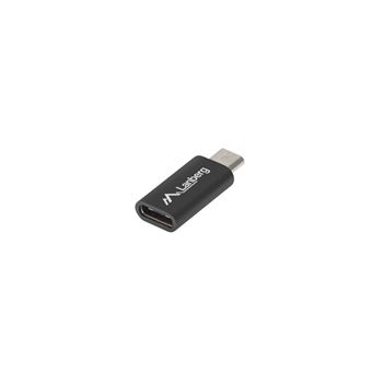 cabo de interface/adaptador de género Lanberg AD-UC-UM-01  Micro-USB 2.0 Type B USB 2.0 Type C Preto - 1