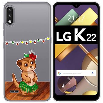 Capa Tumundosmartphone de Gel Transparente para LG K22 desenhos Meerkat de design - 1