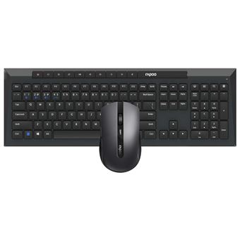 Teclado Wireless + Rato Rapoo 8210M | Preto - 1