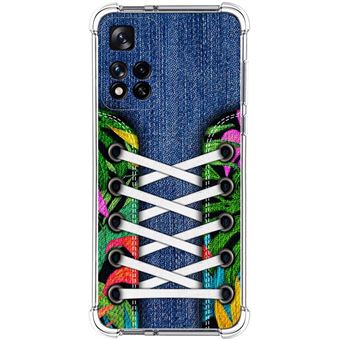 Capa Tumundosmartphone de silicone anti-choque para Xiaomi Redmi Note 11 Pro+ Plus 5G design tênis 13 desenhos - 1