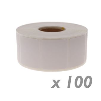 Rolo 1200 Etiquetas Adesivas BeMatik para Impressora Transferência Térmica 31.75x25.4mm 100 Unidades - 1