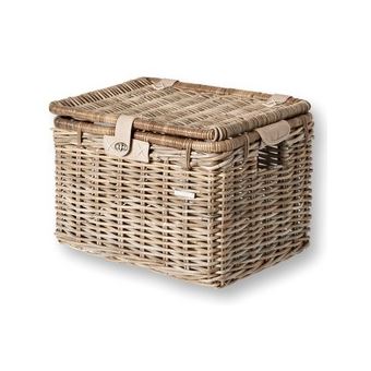 Saco & cesta de bicicleta Basil DENTON L Frente Cesto de bicicleta Vime, Palha Cinzento 46 l - 1