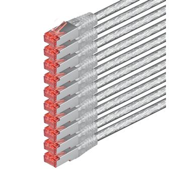 cabo de rede 1aTTack 5.0m 2x RJ-45 Cat6 S/FTP (S-STP) M/M  5 m S/FTP (S-STP) Transparente - 1