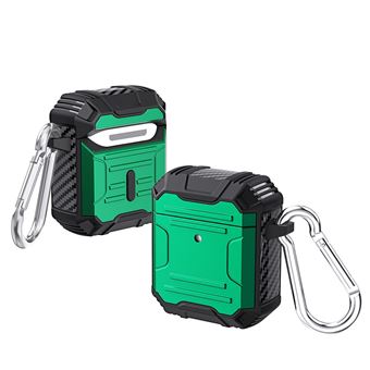Capa e TPU à prova de choque com chaveiro, verde escuro Magunivers para AirPods with Charging Case (2016)/(2019)/AirPods with Wireless Charging Case (2019) - 1