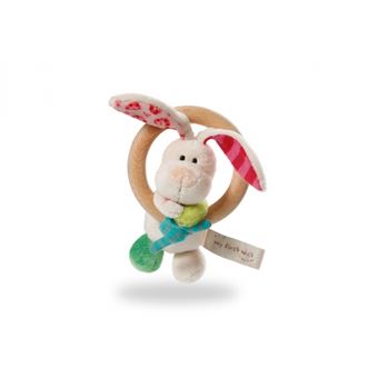 Figura Coelho Tilli com Anel de Madeira e Guizo My First NICI | 3 meses - 1