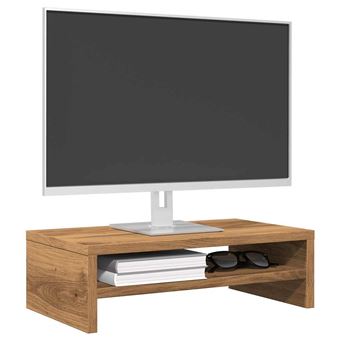 Suporte para monitor vidaXL | 42x24x13 cm | derivados madeira carvalho artisiano - 1