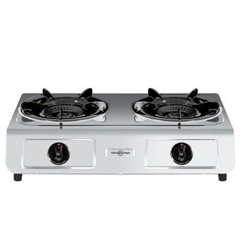 Fogareiro Vitrokitchen 260IB | Gás Butano/Propano | 56 cm | 2 Zonas | Aço inoxidável - 1